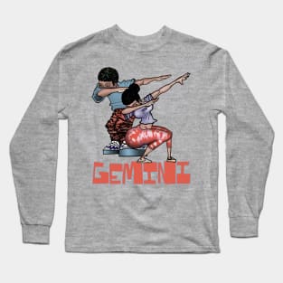 Front and Back Gemini BG Long Sleeve T-Shirt